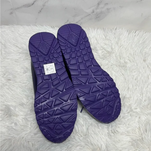BN with Box Skechers Women's Kid’s Purple Metallic Sneakers - Picture 4 of 6
